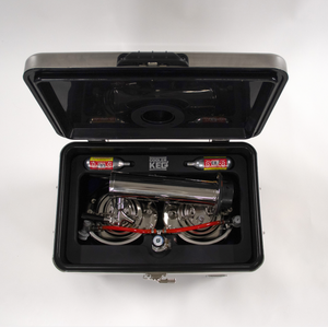 Cooler Keg with Tap Tower Inside