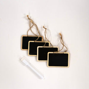 4 Chalkboard Tags with White Marker