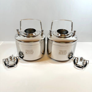 Two Kegs with Lids Off