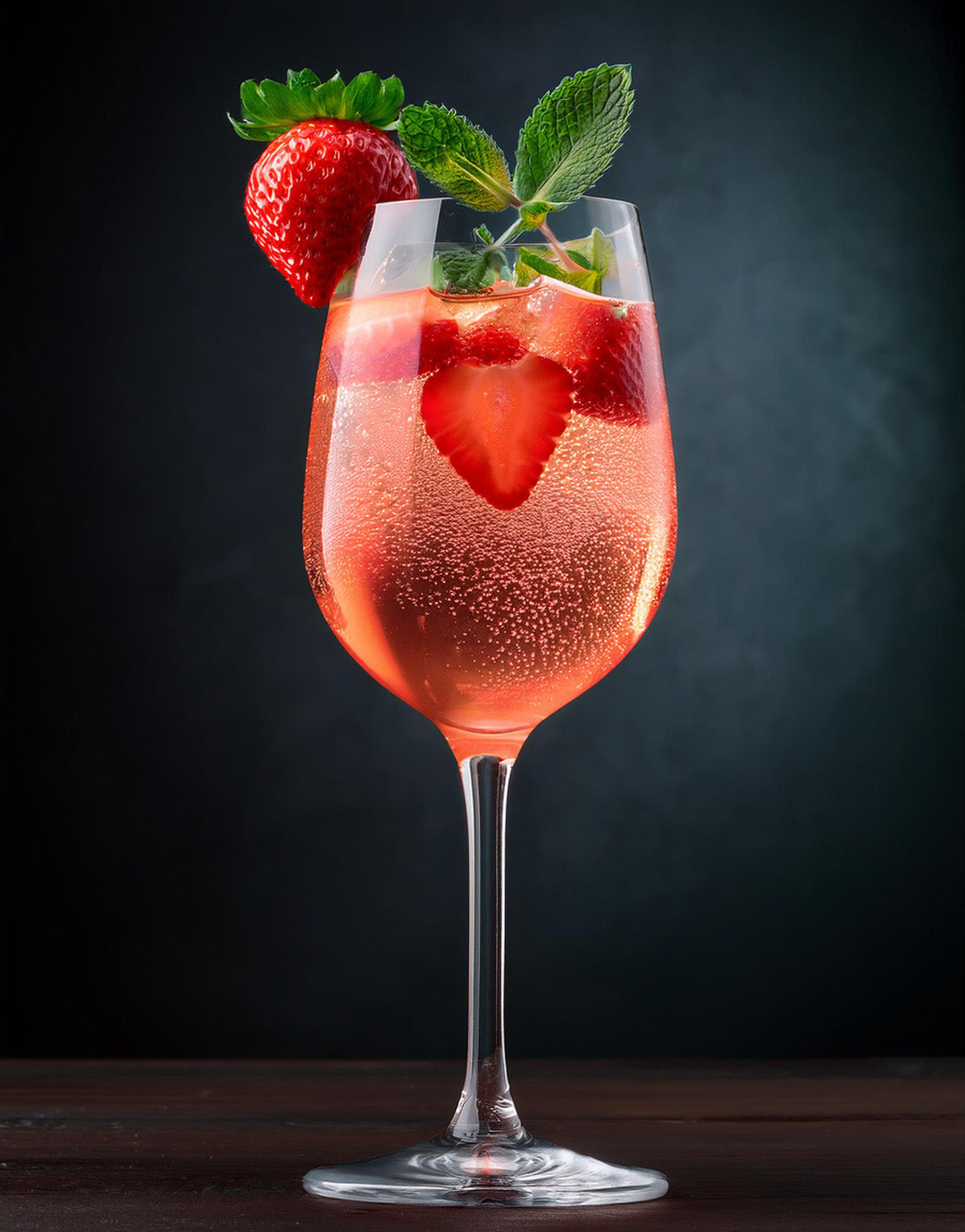 Strawberry Rose Wine Spritzer