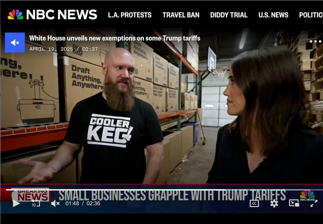NBC News' Maggie Vespa interviews Cooler Keg about Tariffs