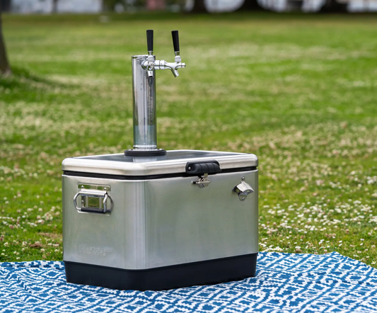 Cooler Keg dispenses draft beer or any other drink on the go