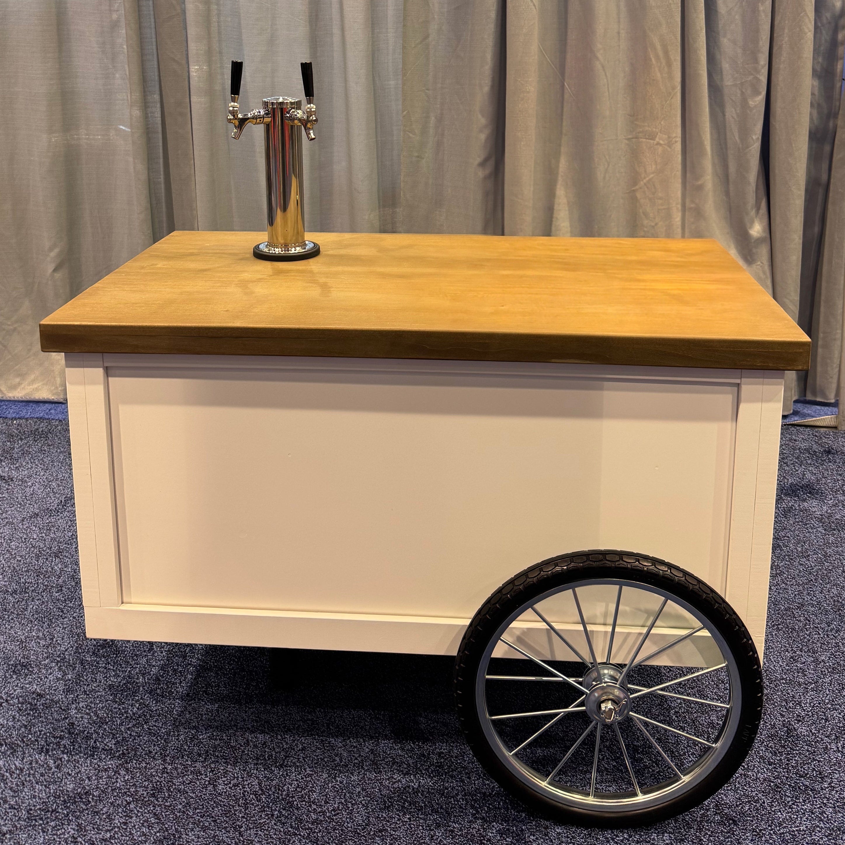 Single Bar Cart with Cooler Keg